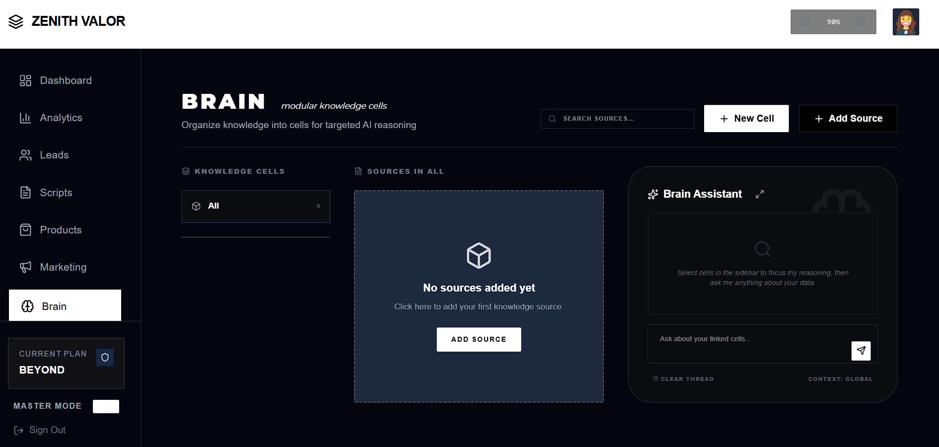 Zenith Valor AI Knowledge Cells
