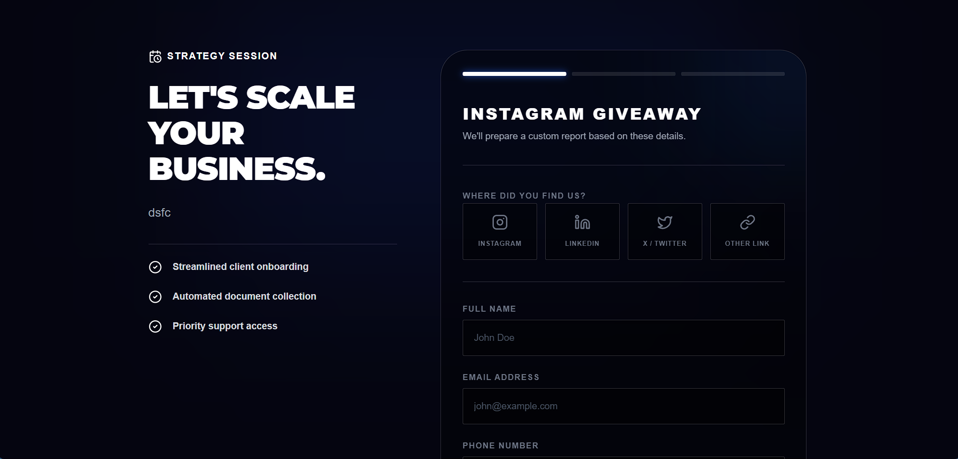 Zenith Valor Marketing Hub & Forms